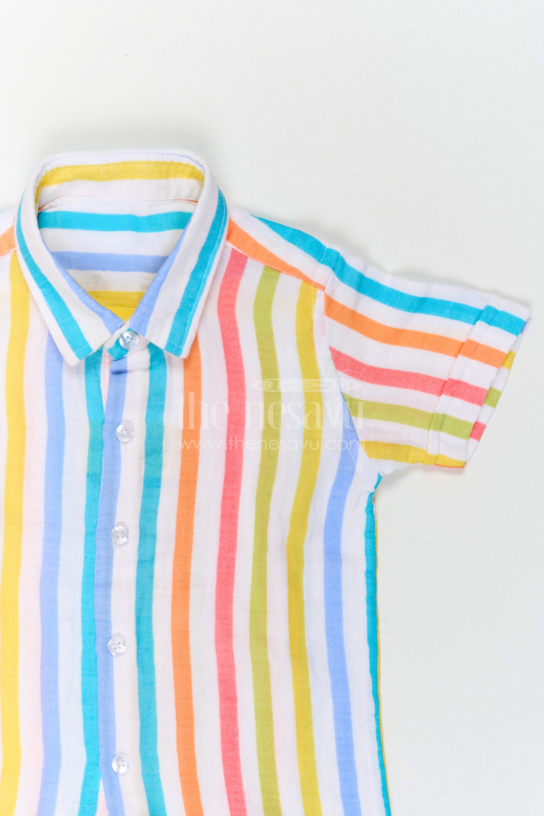 Boys Striped Cotton Shirt for Casual Outings and Summer Wear
