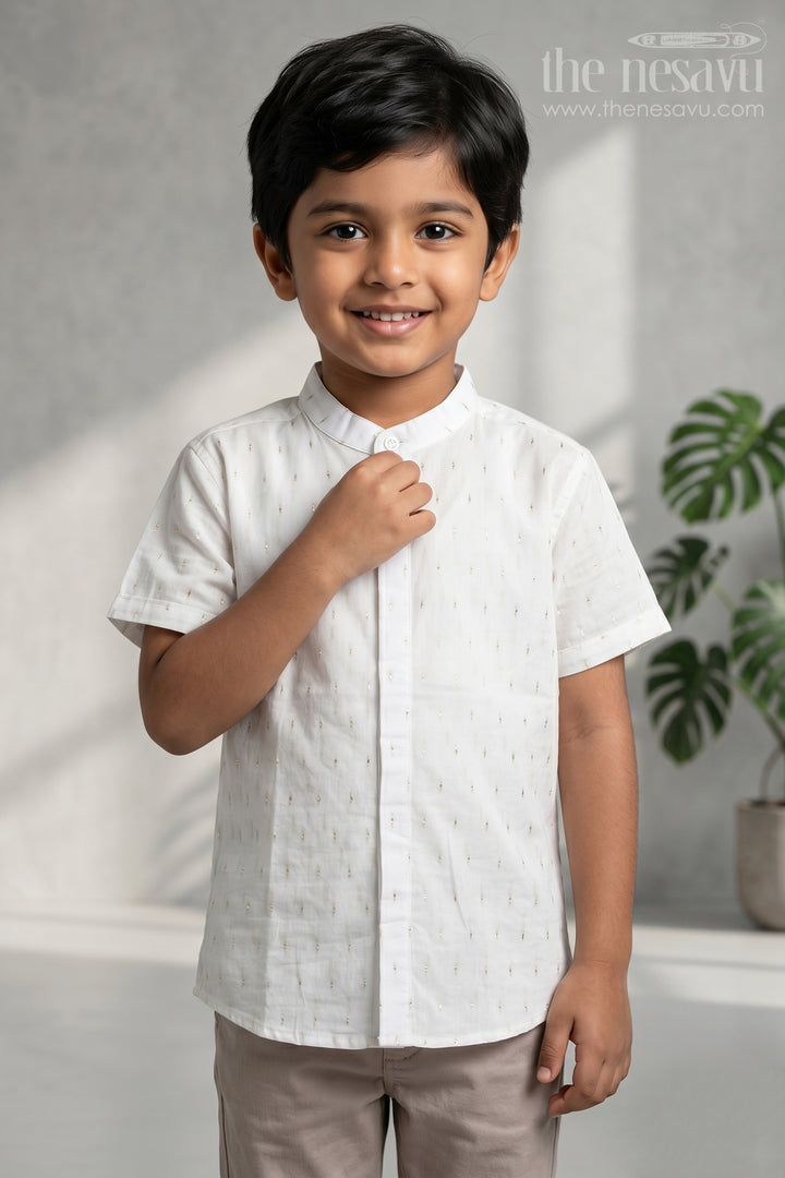 Boys Cotton Shirt for Festive Wear and Special Occasions