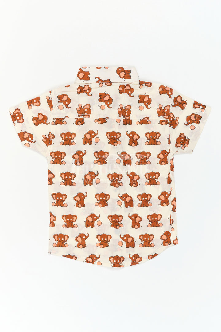 Boys Animal Print Cotton Shirt for Playdates and Casual Outings