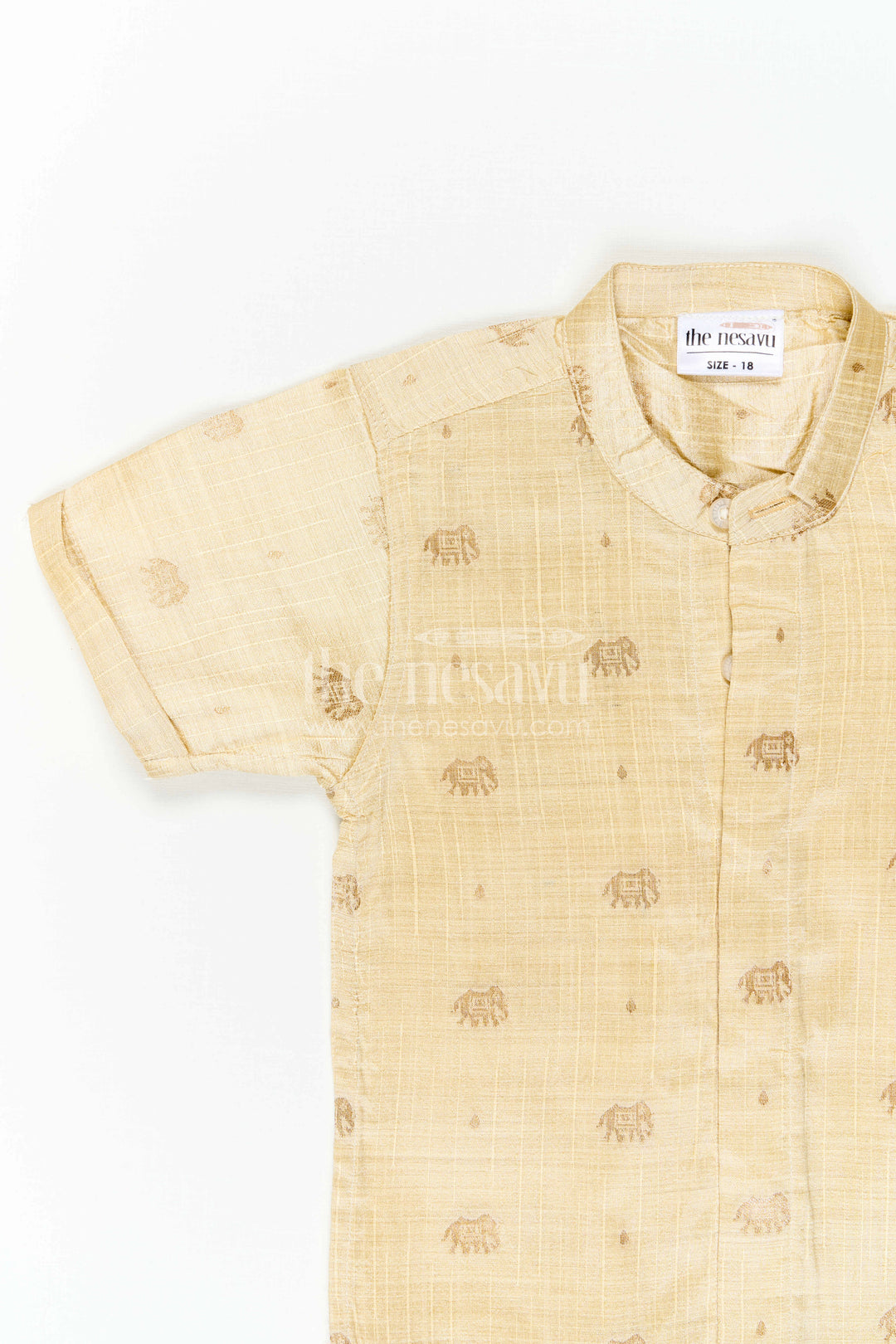 Boys Ethnic Silk Shirt for Wedding Functions and Temple Visits
