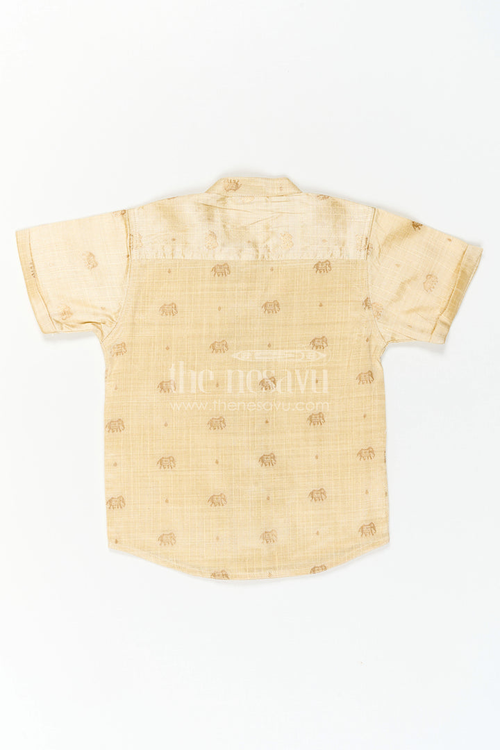 Boys Ethnic Silk Shirt for Wedding Functions and Temple Visits