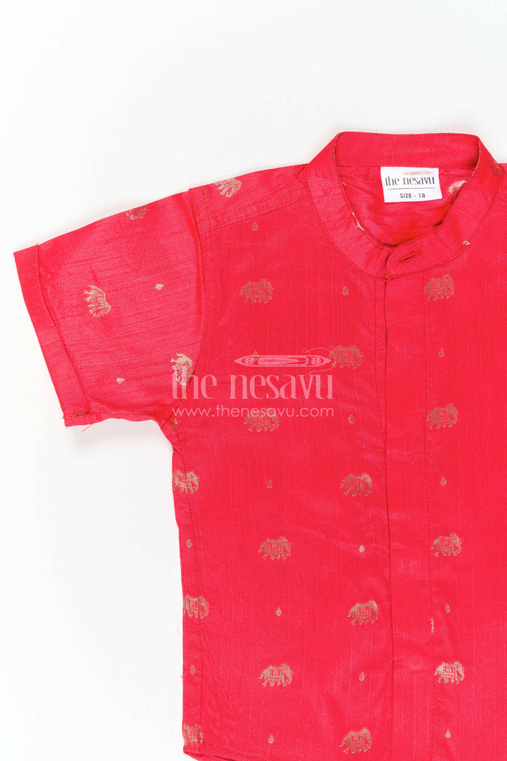 Boys Traditional Silk Shirt for Festive Photos and Cultural Events