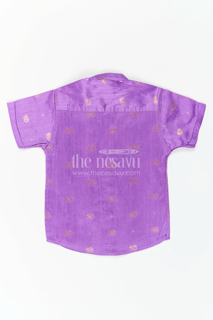 Boys Raw Silk Shirt for Festive Family Celebrations and Weddings