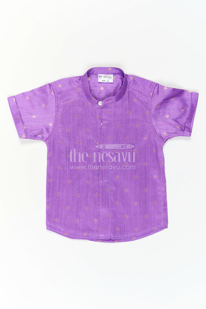 Boys Festive Silk Shirt for Temple Visits and Special Occasions