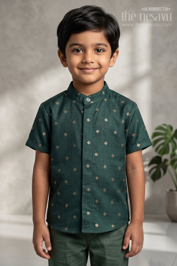 Boys Festive Silk Shirt for Wedding Receptions and Family Functions