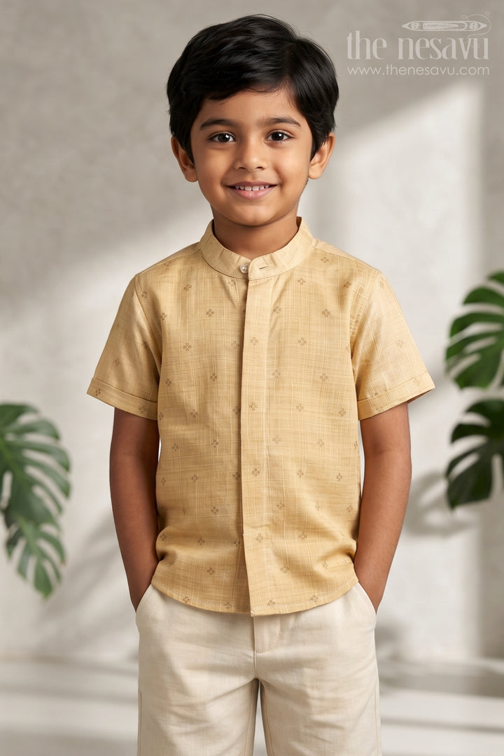 Boys Ethnic Silk Shirt for Traditional Ceremonies and Festive Dressing