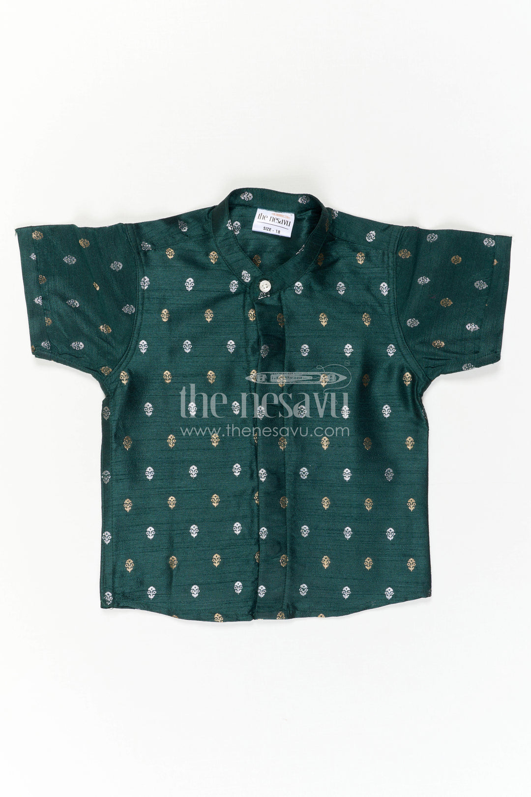 Boys Ethnic Silk Shirt for Festive Traditions and Temple Celebrations