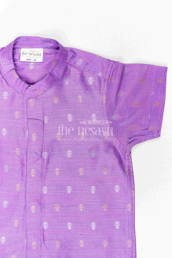 Boys Festive Silk Shirt for Cultural Events and Family Gatherings