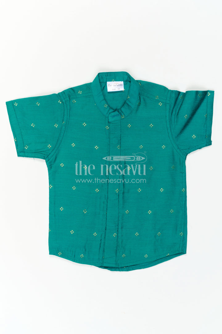 Boys Chanderi Shirt for Festive Gatherings and Holiday Wear