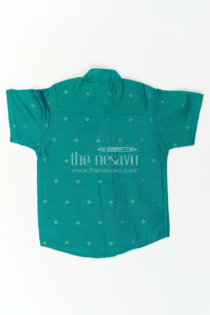 Boys Chanderi Shirt for Festive Gatherings and Holiday Wear