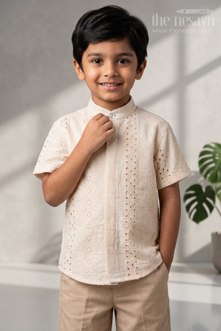Boys Hakoba Shirt for Summer Vacations and Special Day Outings