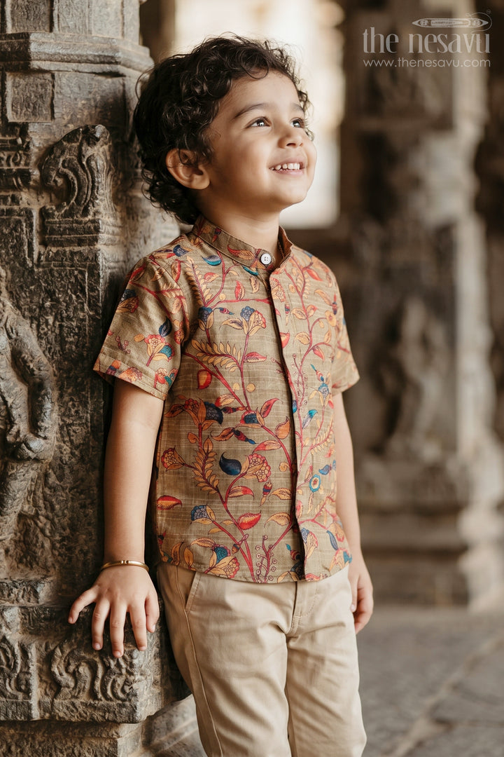 Boys Floral Shirt for Festive Vacation Outings