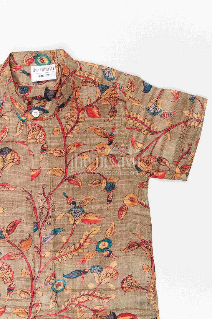 Boys Floral Shirt for Festive Vacation Outings