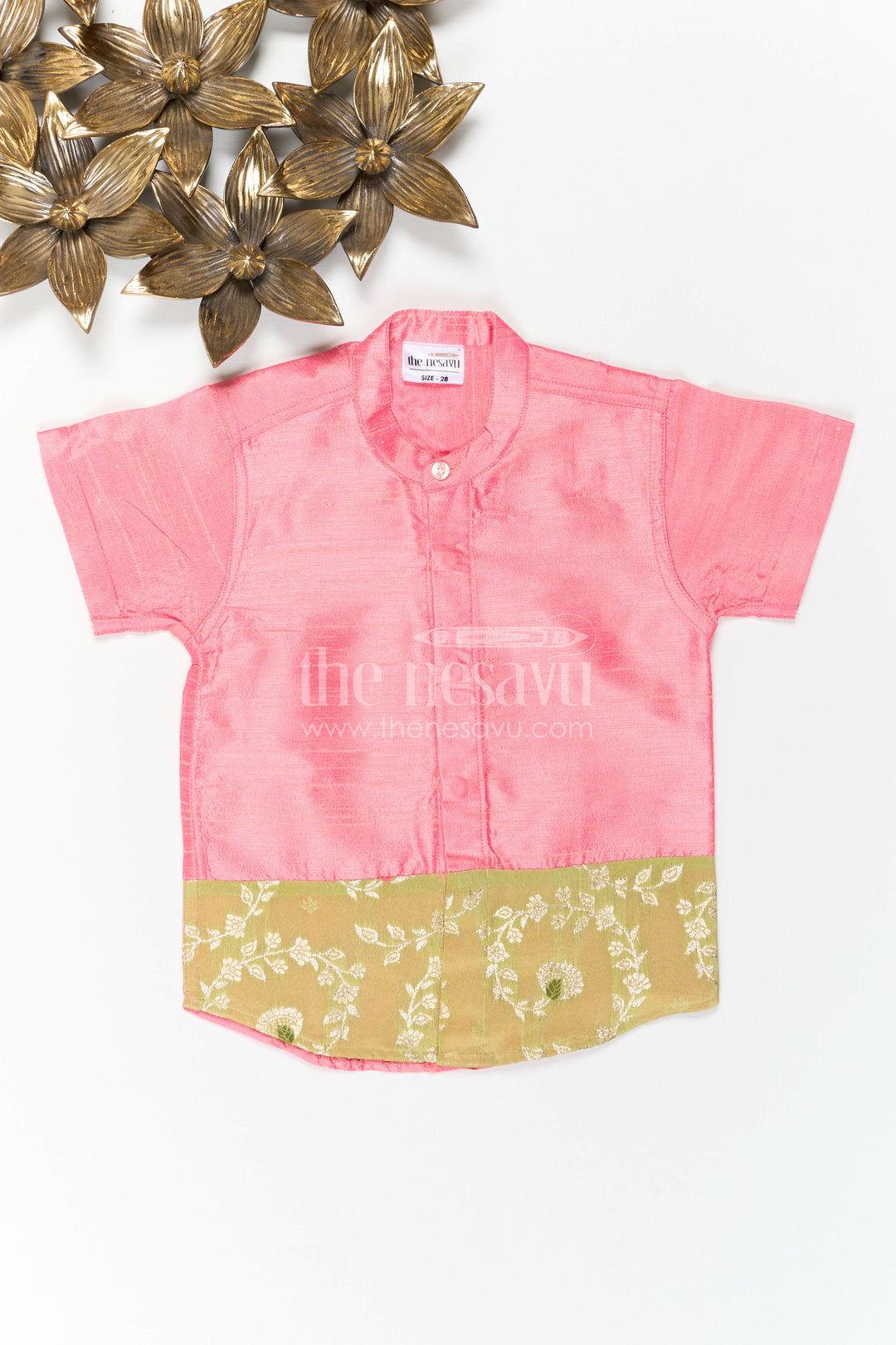 Boys Raw Silk Shirt for Festive Family Functions and Cultural Celebrations