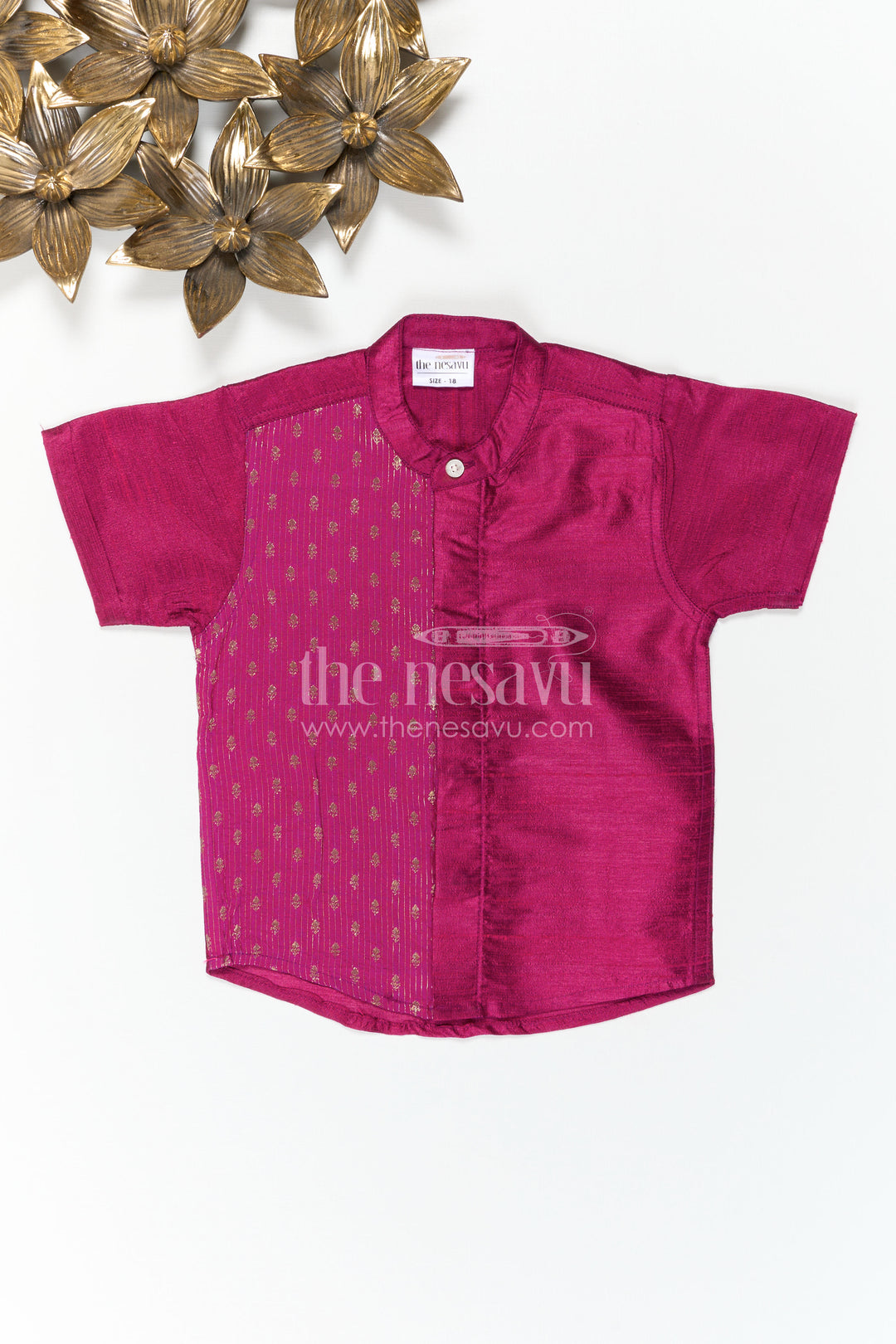 Boys Silk Shirt for Wedding Receptions and Festive Portraits