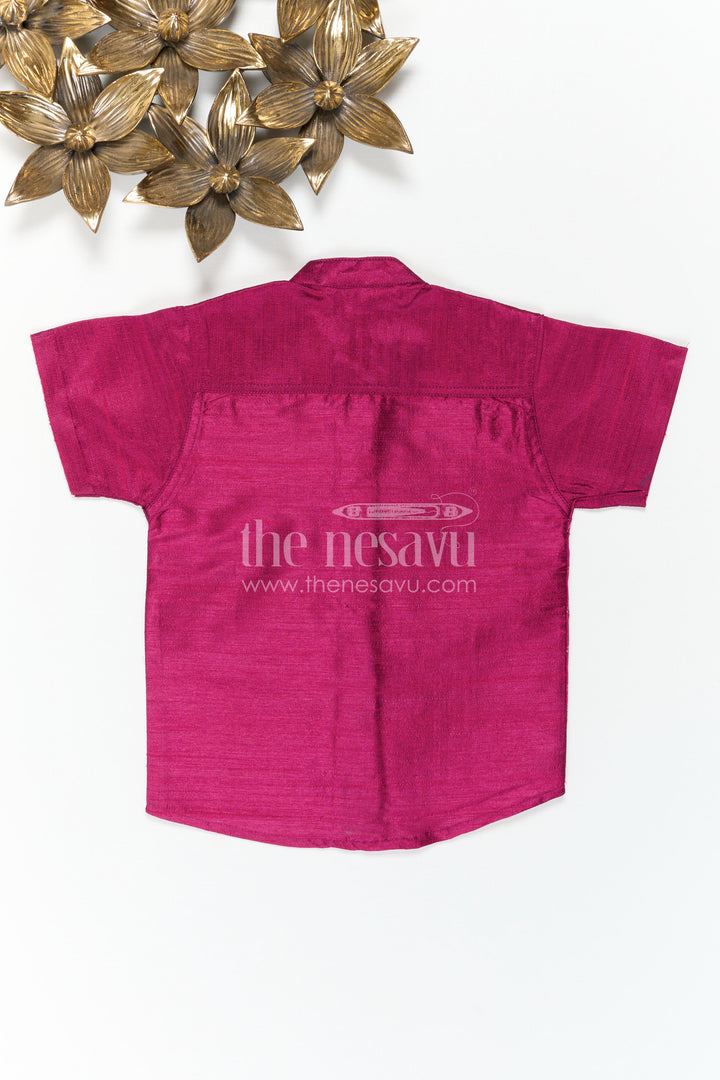 Boys Silk Shirt for Wedding Receptions and Festive Portraits