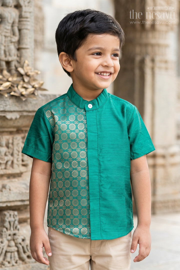Boys Silk Shirt for Wedding Functions and Cultural Occasions