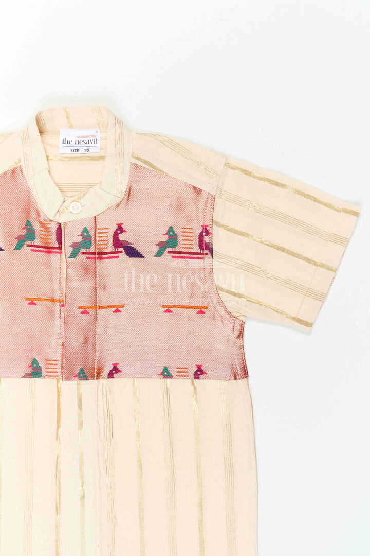 Boys Cotton Shirt for Ethnic Day Celebrations and Festive Gatherings