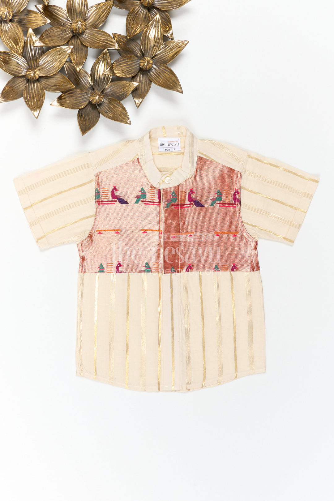 Boys Cotton Shirt for Ethnic Day Celebrations and Festive Gatherings