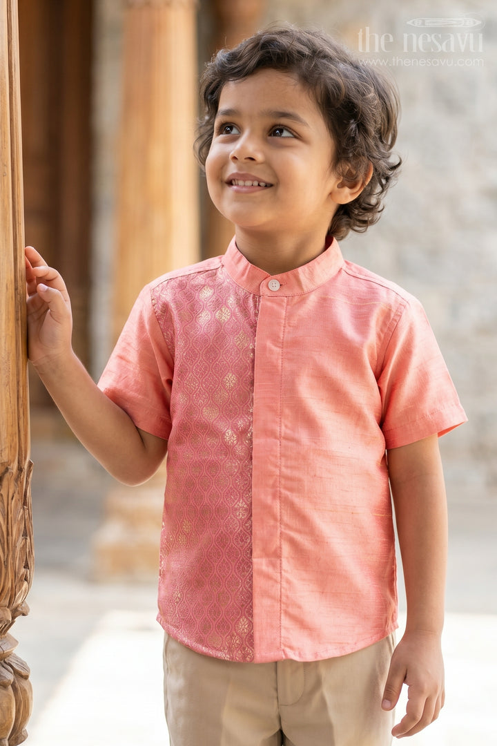 Boys Silk Shirt for Festive Weddings and Traditional Family Functions