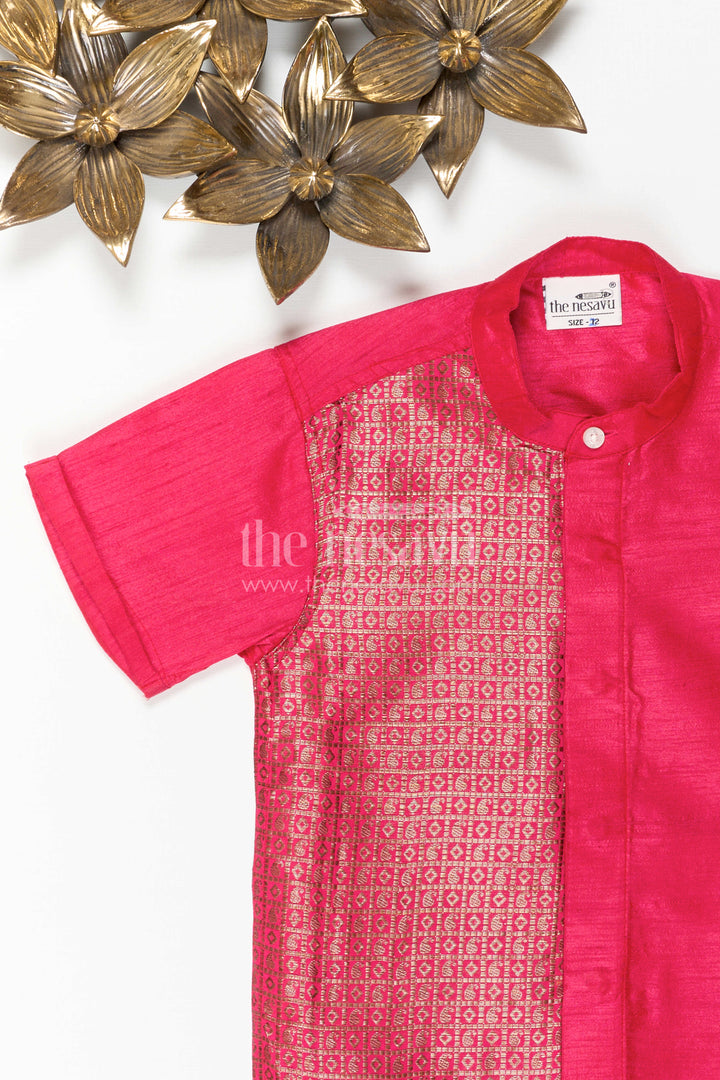 Boys Raw Silk Shirt for Cultural Events and Festive Celebrations
