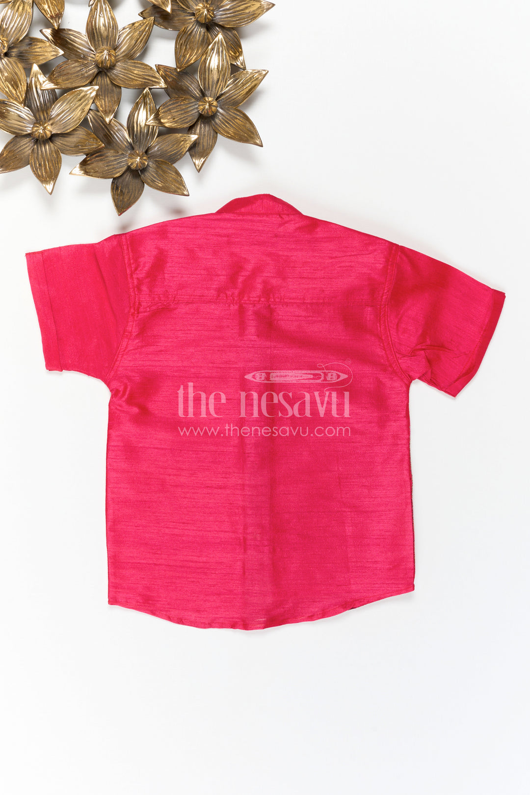 Boys Raw Silk Shirt for Cultural Events and Festive Celebrations