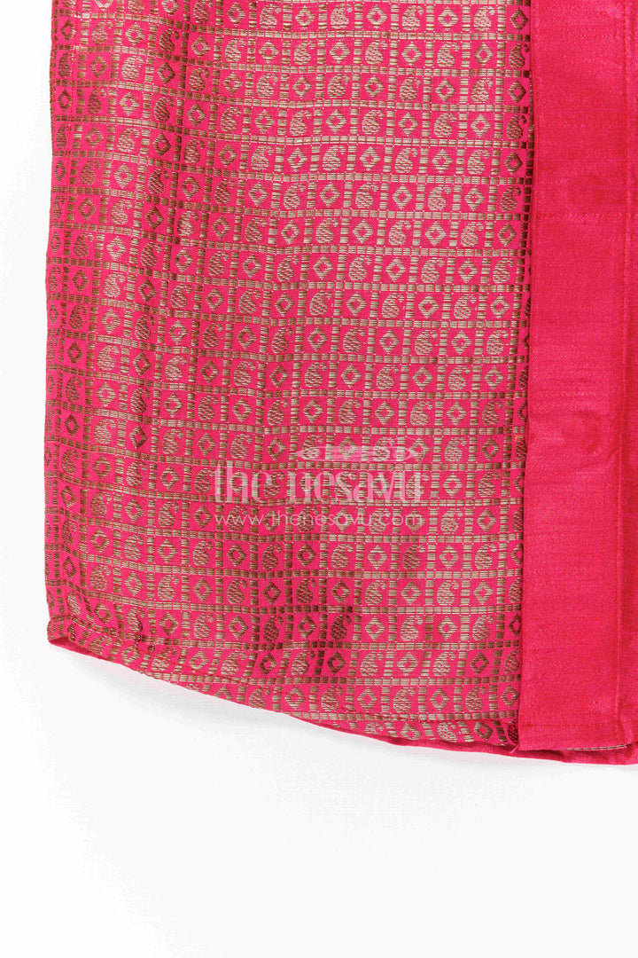 Boys Raw Silk Shirt for Cultural Events and Festive Celebrations