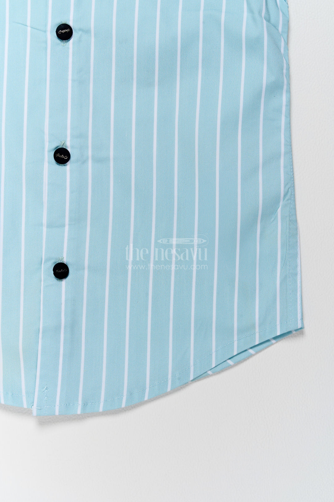 Boys Cotton Shirt in Blue with Smart Tailoring