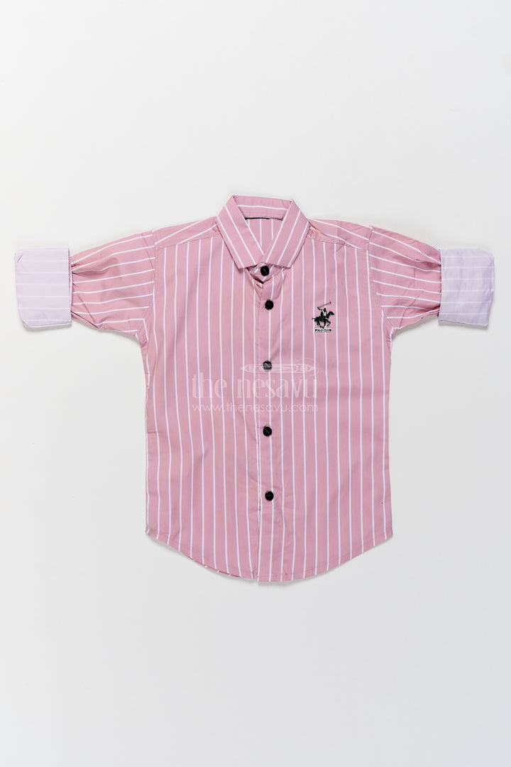Boys Casual Shirt in Pink for Celebrations and Photos