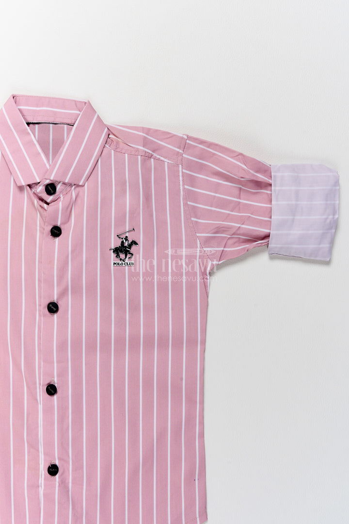 Boys Casual Shirt in Pink for Celebrations and Photos