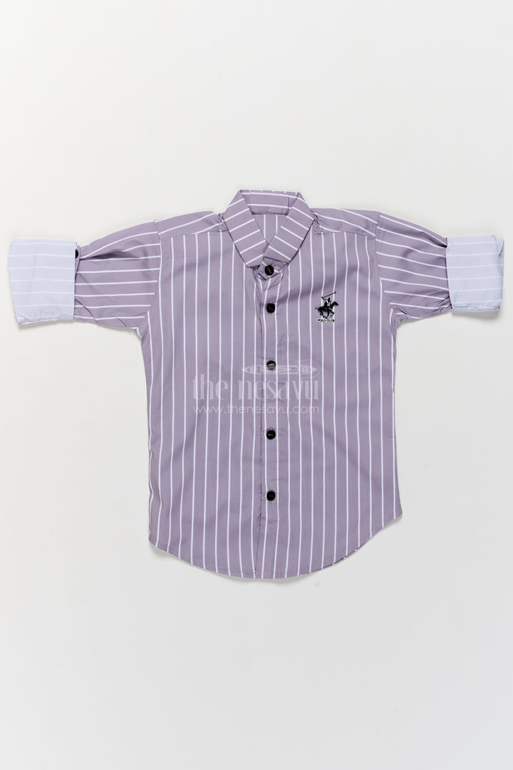 Boys Cotton Shirt in Grey for Portrait Days