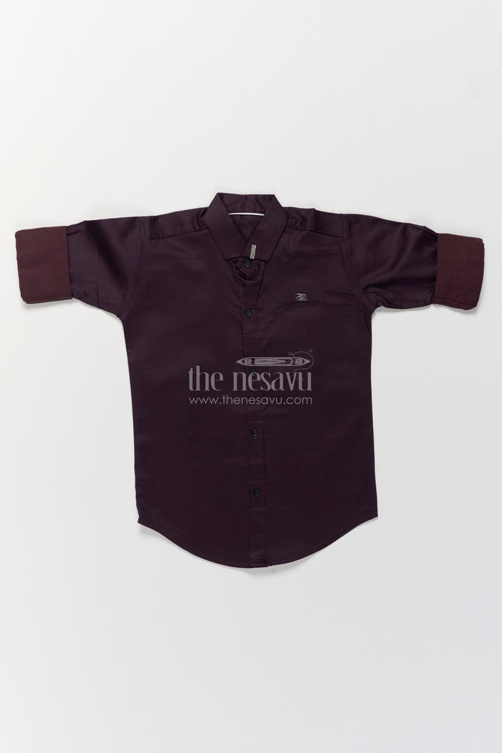 Boys Shirt for Kids in Purple for Family Celebrations