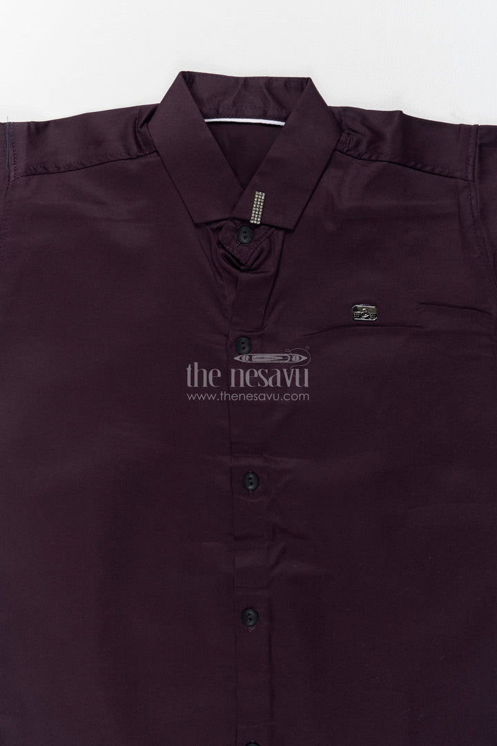 Boys Shirt for Kids in Purple for Family Celebrations