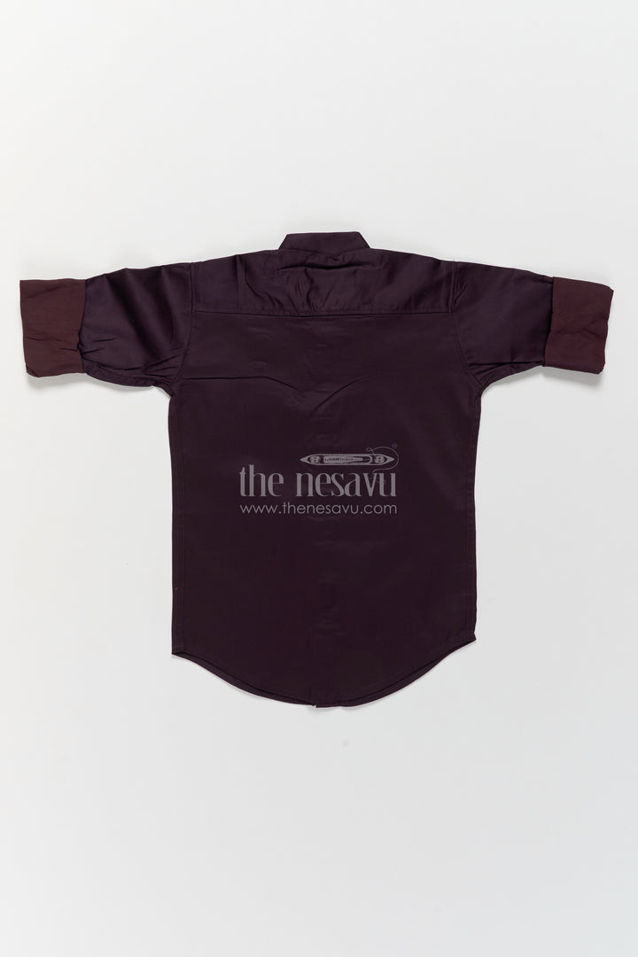 Boys Shirt for Kids in Purple for Family Celebrations