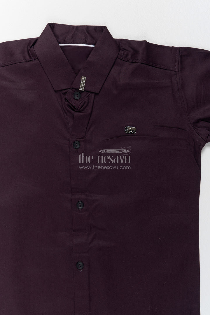 Boys Shirt for Kids in Purple for Family Celebrations