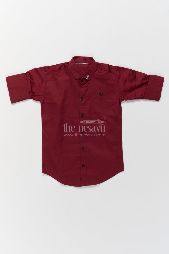 Boys Casual Shirt in Red for Celebrations and Photos