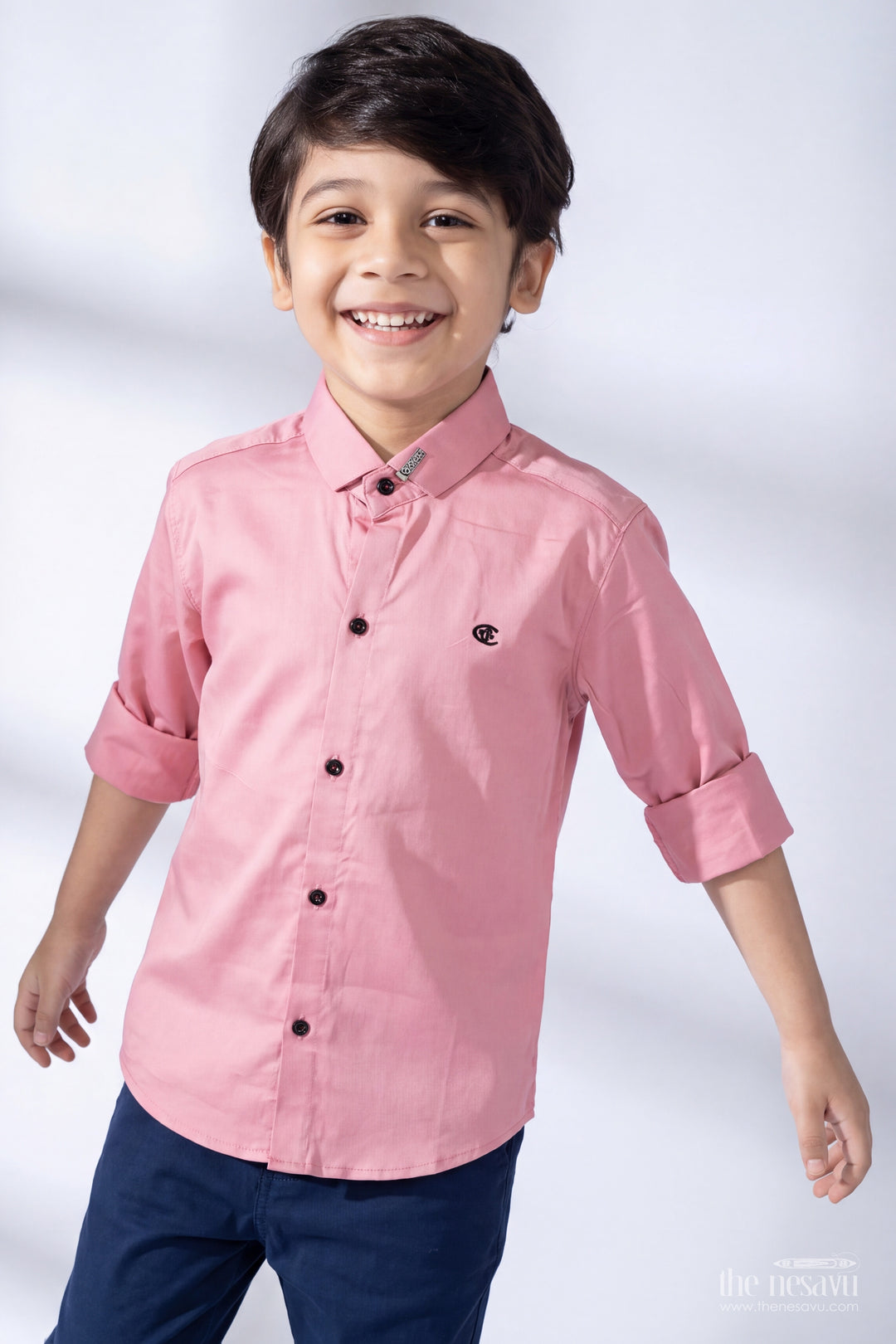 Boys Casual Shirt in Peach for Milestone Days