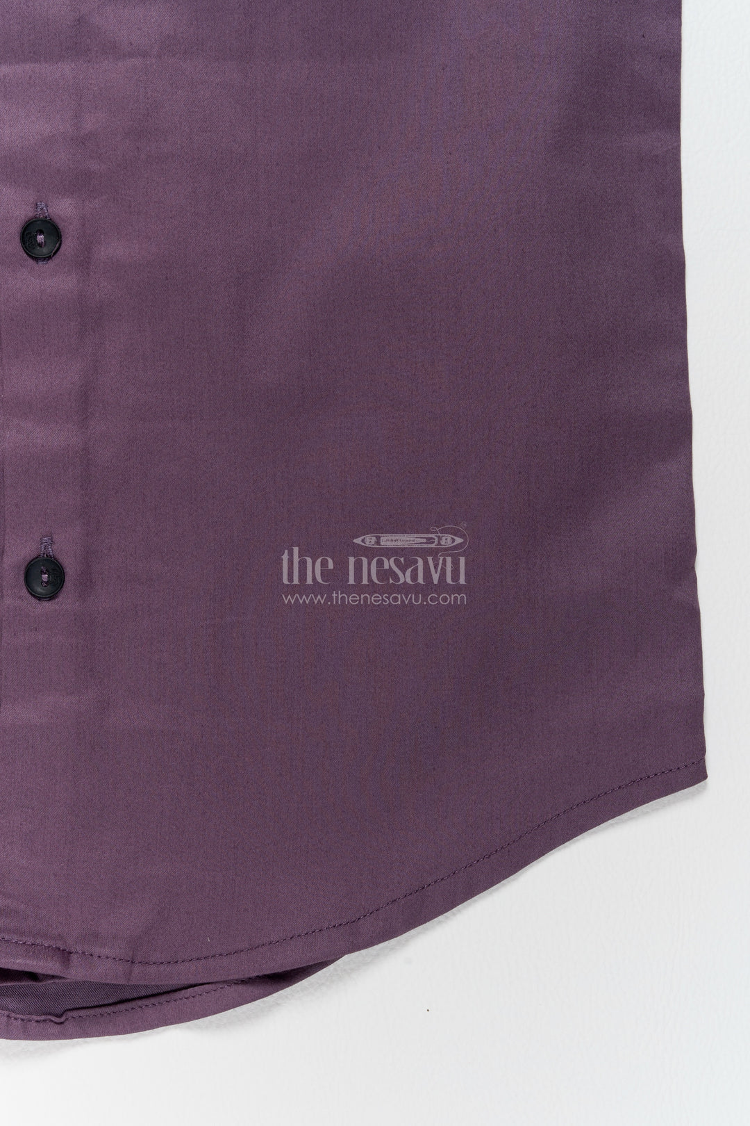 Boys Cotton Shirt in Purple with Smart Tailoring