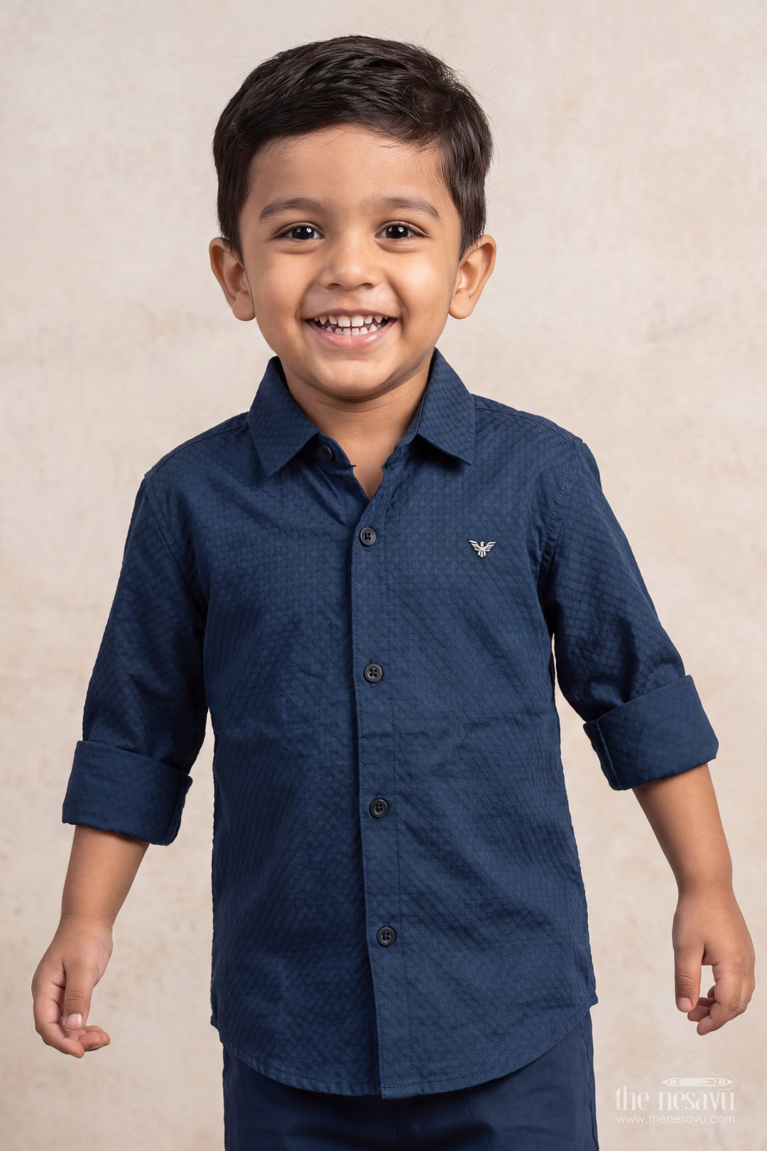 Boys Casual Shirt in Blue for Celebration Styling