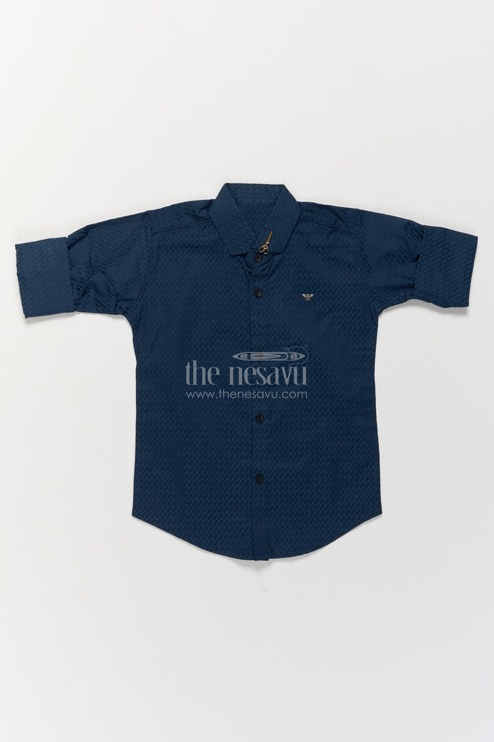 Boys Casual Shirt in Blue for Celebration Styling