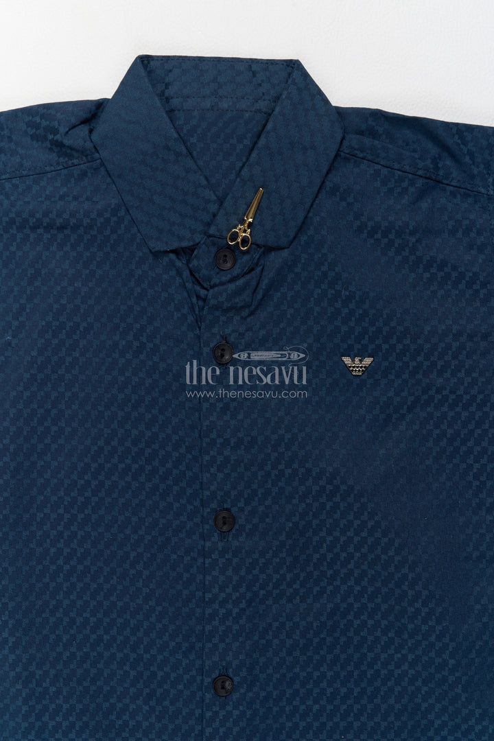 Boys Casual Shirt in Blue for Celebration Styling