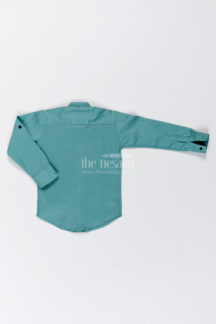 Boys Cotton Shirt in Turquoise for Portrait Days