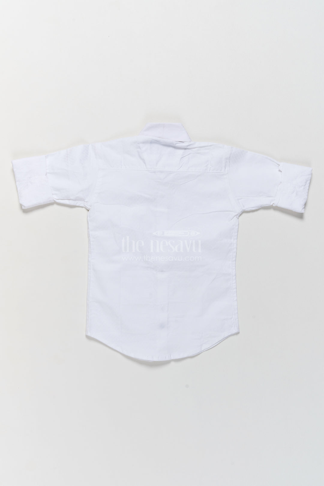 Boys Casual Shirt in White for Festive Gatherings