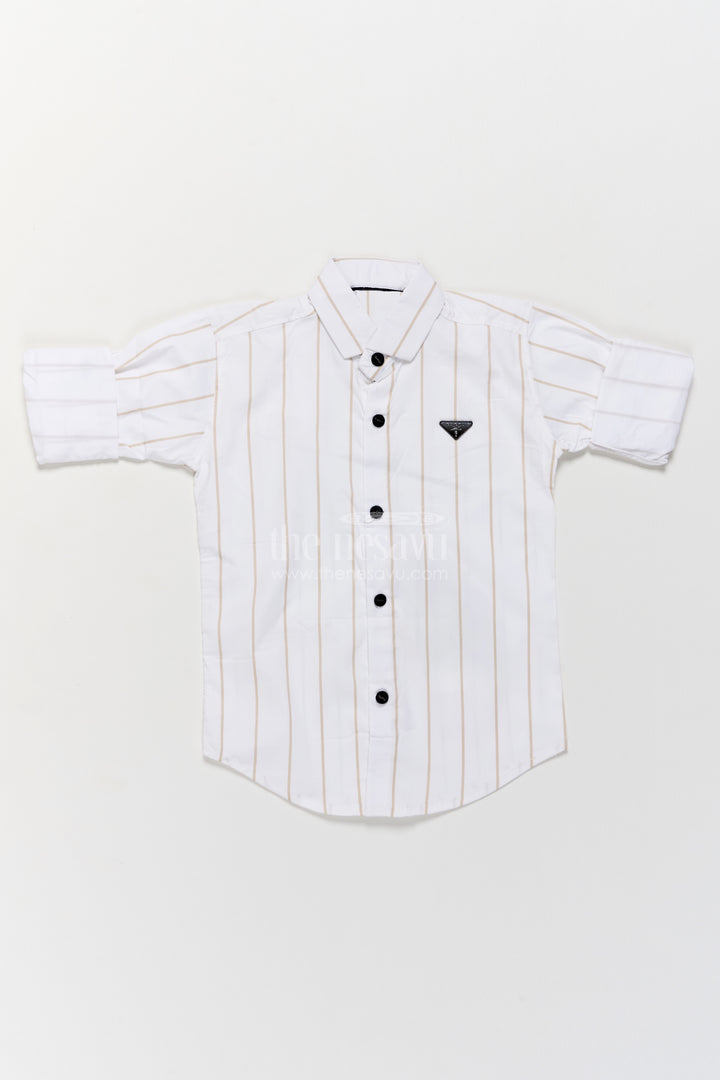 Boys Shirt for Kids in Off White for Traditional Events