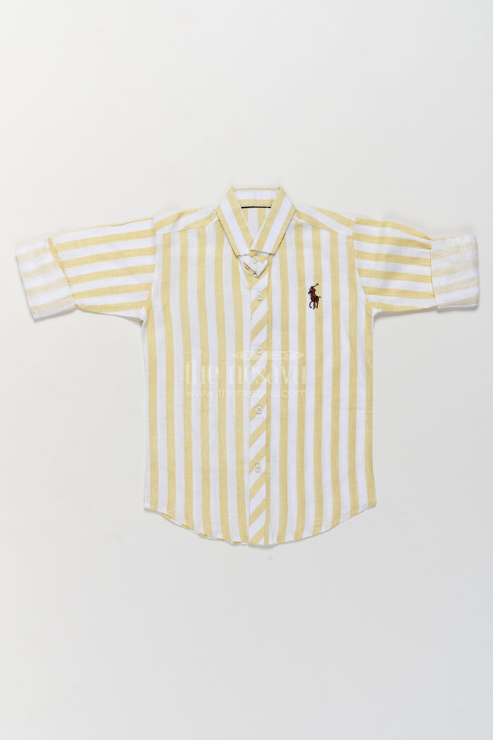 Boys Shirt for Kids in Yellow for Family Celebrations