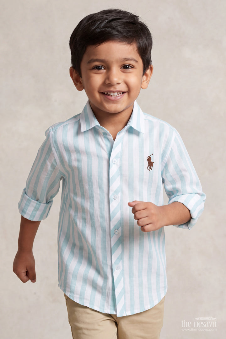 Boys Casual Shirt in Blue for Special Functions