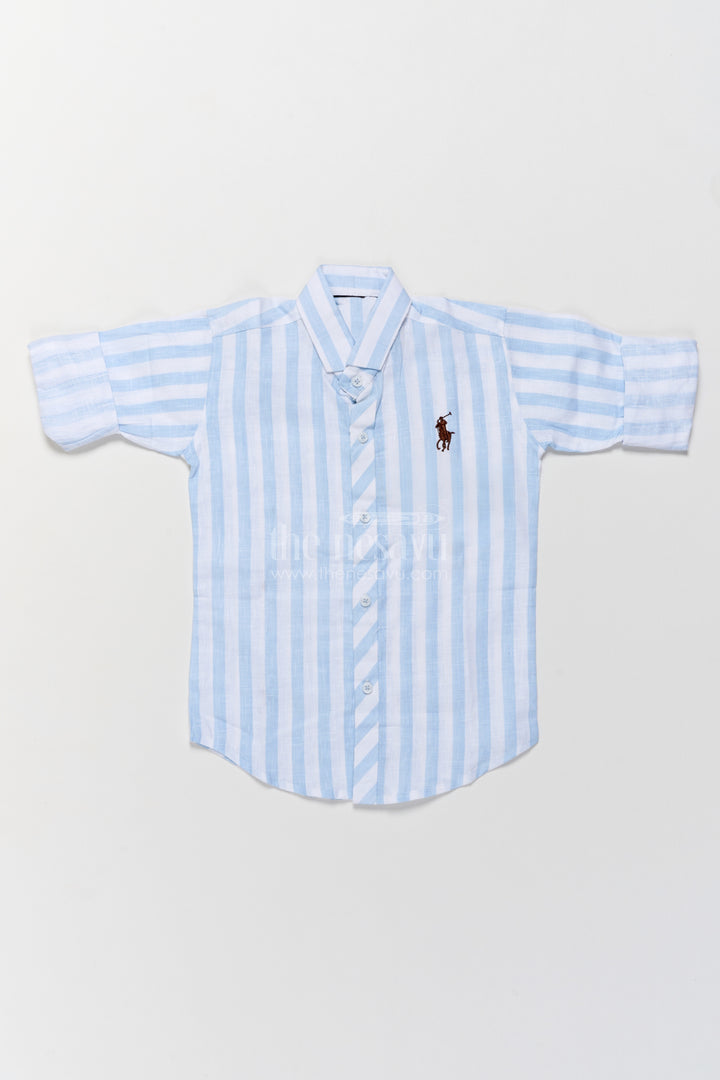 Boys Cotton Shirt in Blue for Special Functions