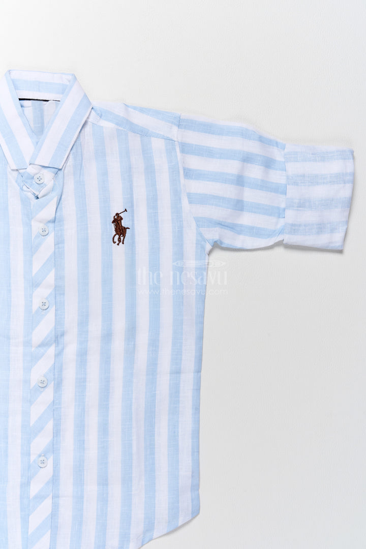 Boys Cotton Shirt in Blue for Special Functions