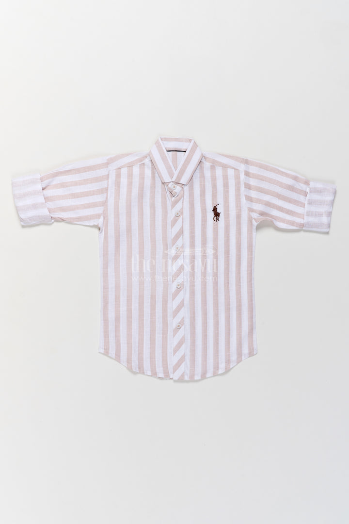 Boys Casual Shirt in Brown for Milestone Days