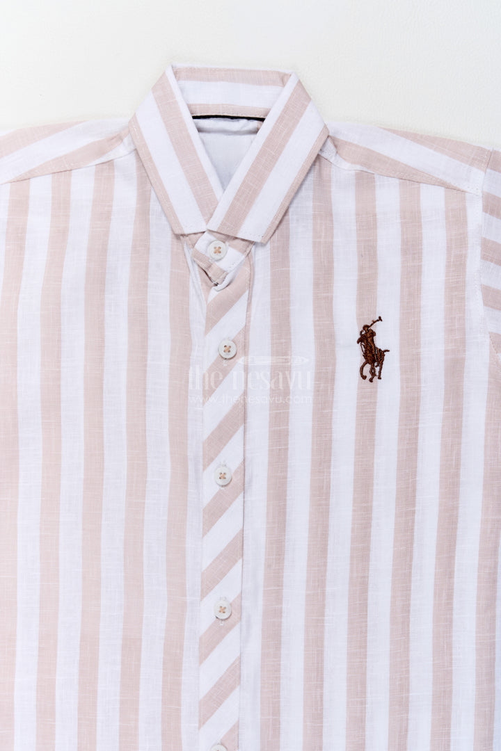 Boys Casual Shirt in Brown for Milestone Days